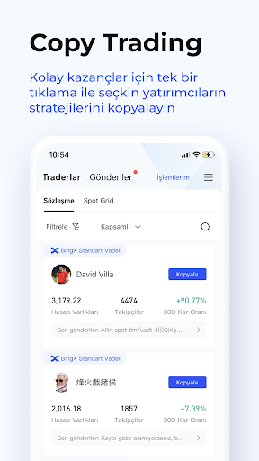 BingX BTC Kripto Satın Al ekran görüntüsü