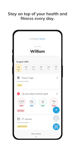 Charge Fitness Online ekran görüntüsü