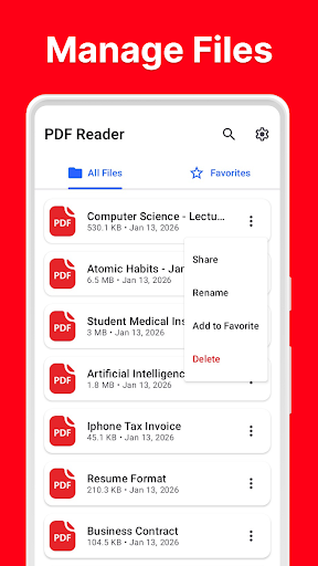 PDF Reader App - PDF Viewer ekran görüntüsü