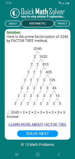 Quick Math Solver ekran görüntüsü