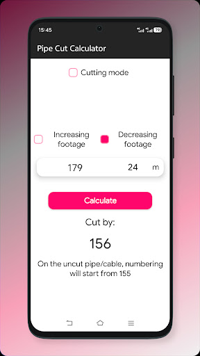 Pipe cutting calculator ekran görüntüsü