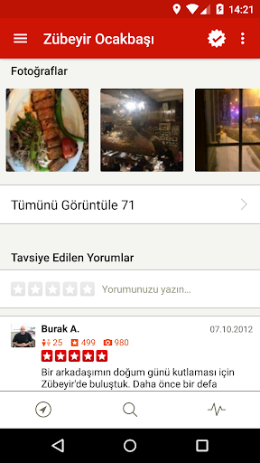 Yelp ekran görüntüsü
