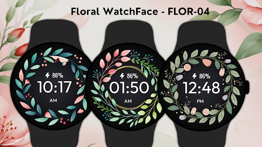 Floral WatchFace - FLOR-04 ekran görüntüsü