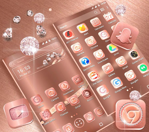 Rose Gold Launcher Theme ekran görüntüsü