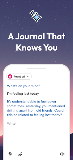Rosebud: AI Journal & Diary ekran görüntüsü