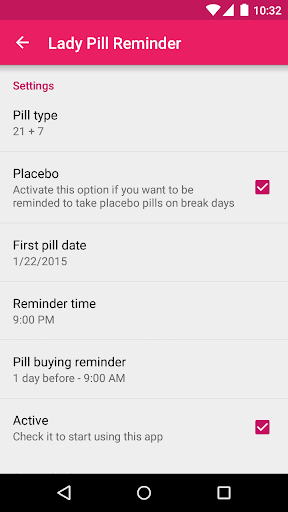 Lady Pill Reminder ekran görüntüsü