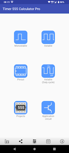 Timer IC 555 Calculator ekran görüntüsü