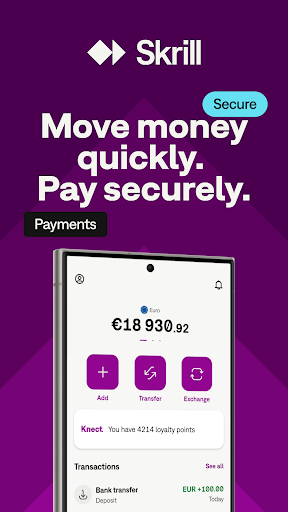 Skrill - Pay & Send Money ekran görüntüsü