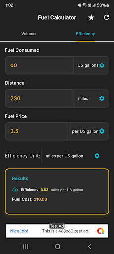 Fuel Calculator ekran görüntüsü