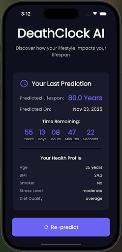 Death Clock AI ekran görüntüsü