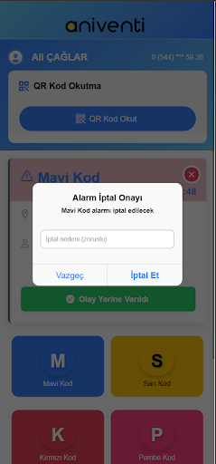 Renkli Kod ile Acil Çağrı ekran görüntüsü