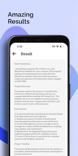 AI Proposal Generator & Writer ekran görüntüsü