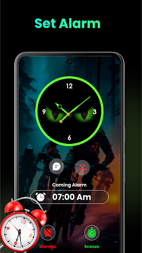 Analog Digital Clock Wallpaper ekran görüntüsü