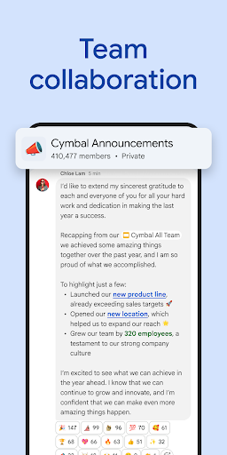 Google Chat ekran görüntüsü