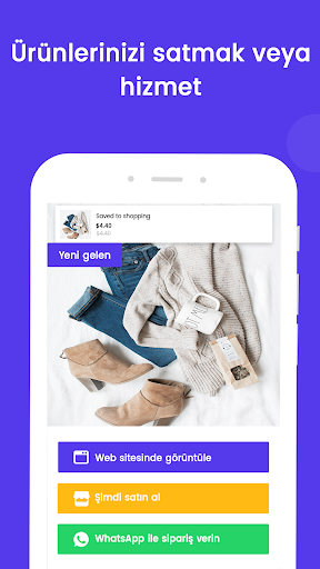 Shoplnk - Uygulama tarzı web s ekran görüntüsü