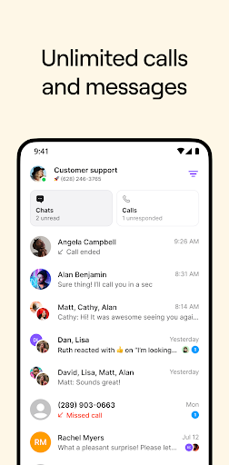 Quo (formerly OpenPhone) ekran görüntüsü
