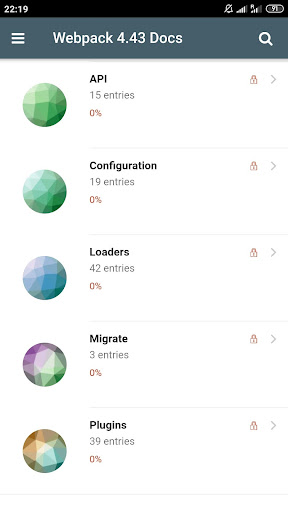 Webpack 4.43 Docs ekran görüntüsü
