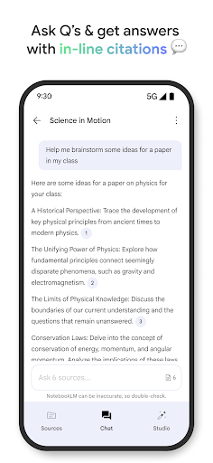 Google NotebookLM ekran görüntüsü