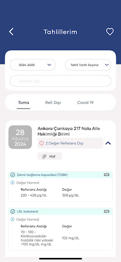 e-Nabız ekran görüntüsü