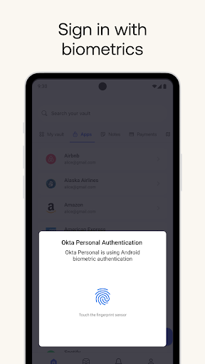 Okta Personal ekran görüntüsü