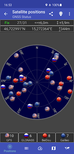 GNSS Status (GPS Test) ekran görüntüsü