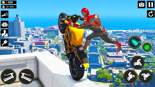 Superhero Bike Stunts 3D Race ekran görüntüsü