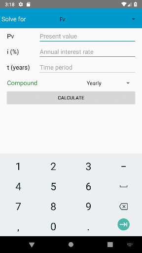 TVM Financial Calculator ekran görüntüsü