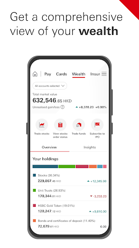 HSBC HK Mobile Banking ekran görüntüsü