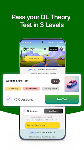 Portugal Driving License Tests ekran görüntüsü