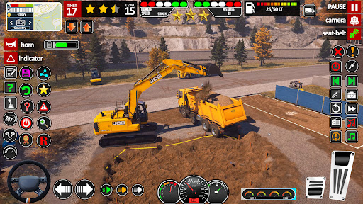 JCB oyunu kar ekskavatörü oyun ekran görüntüsü