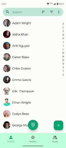 Fossify Contacts ekran görüntüsü