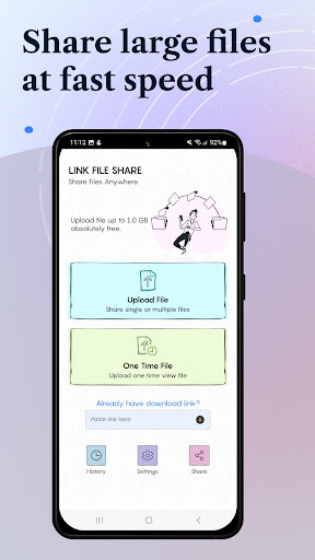 LinkFileShare: Send via link ekran görüntüsü