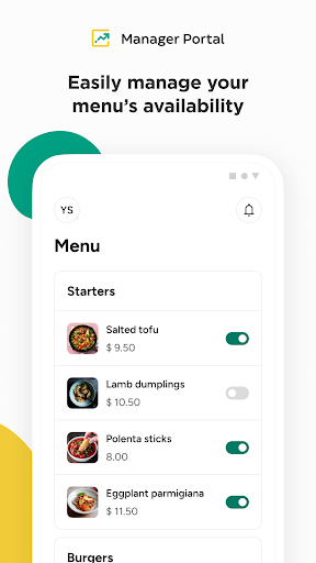 Glovo Manager Portal ekran görüntüsü
