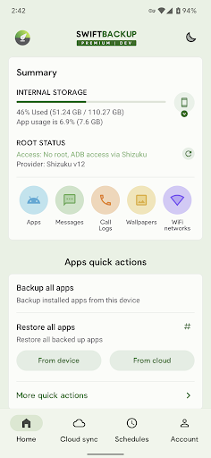 Swift Backup ekran görüntüsü