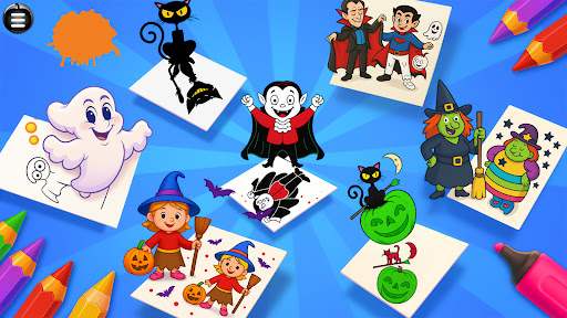 Halloween Coloring Book Pages ekran görüntüsü