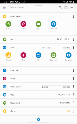 FV File Explorer ekran görüntüsü