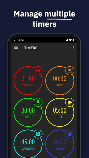 MultiTimer: Multiple timers ekran görüntüsü
