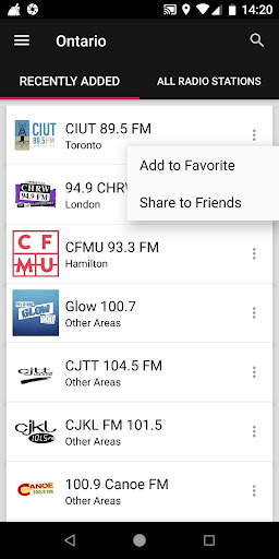 Ontario Radio Stations ekran görüntüsü