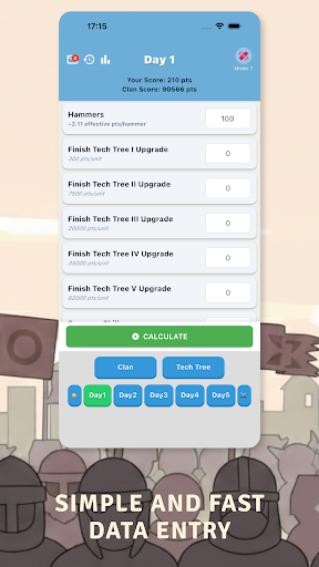 Clan War Calculator ekran görüntüsü