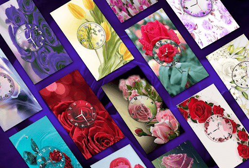 Rose Clock Live Wallpaper ekran görüntüsü