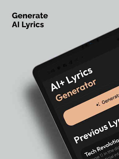 AI Lyrics Generator: Writer AI ekran görüntüsü