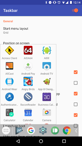 Taskbar ekran görüntüsü
