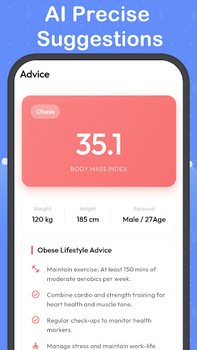 BMI Calculator-Weight record ekran görüntüsü