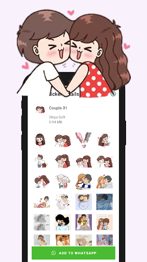 456+ Cute Couple Stickers ekran görüntüsü