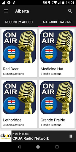 Alberta Radio Stations, Canada ekran görüntüsü