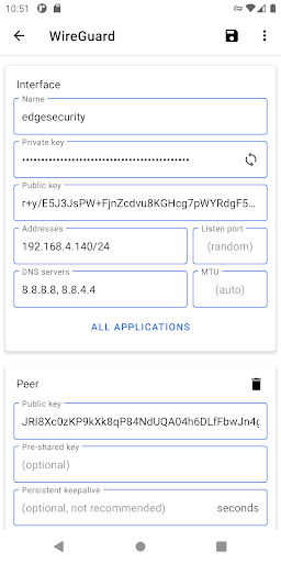 WireGuard ekran görüntüsü