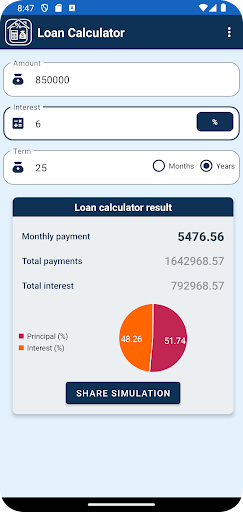 Loan Calculator ekran görüntüsü