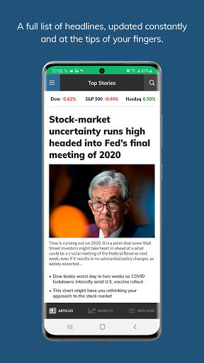 MarketWatch ekran görüntüsü