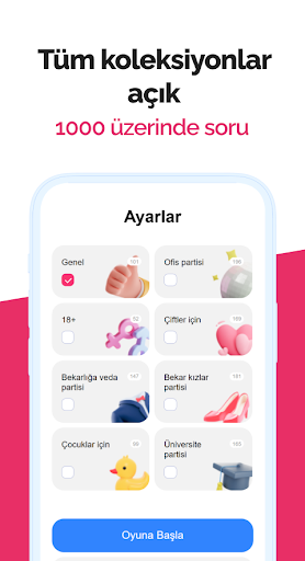 Hiç yapmadım - parti oyunu ekran görüntüsü