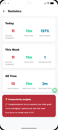 Focus Session Timer ekran görüntüsü